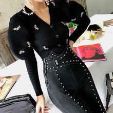 Load image into Gallery viewer, High Waist Beaded Ankle Length Jeans