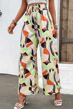 Load image into Gallery viewer, Printed Smocked Waist Wide Leg Pants