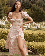 Load image into Gallery viewer, Frenchi Front Slit Floral Maxi Dress