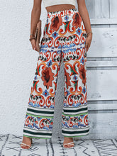 Load image into Gallery viewer, Printed High-Rise Wide Leg Pants