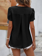Load image into Gallery viewer, Ruche V-Neck Petal Sleeve Top