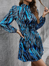 Load image into Gallery viewer, Taliyah Printed Long Sleeve Mock Neck Mini Dress