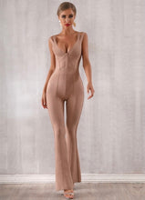 Load image into Gallery viewer, Long Bandage V-Neck Jumpsuit