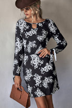 Load image into Gallery viewer, Angel Floral Cutout Tie Cuff Mini Dress