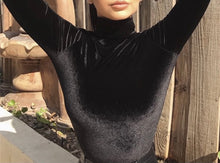 Load image into Gallery viewer, Anwyn Velvet Long Sleeve Bodysuit