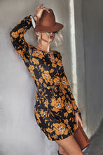 Load image into Gallery viewer, Angel Floral Cutout Tie Cuff Mini Dress
