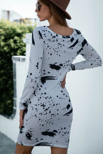 Load image into Gallery viewer, Enya Printed Boat Neck Long Sleeve Dress