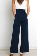 Load image into Gallery viewer, Micaela Tie Front Paperbag Wide Leg Pants