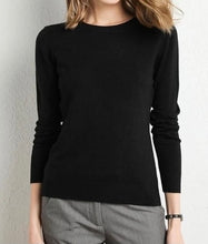 Load image into Gallery viewer, Iris Slim O-Neck Cashmere Blend Sweater