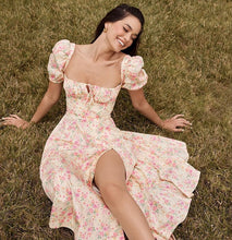 Load image into Gallery viewer, Frenchi Front Slit Floral Maxi Dress