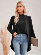 Load image into Gallery viewer, Zara Long Puff Sleeve High-Low Blouse