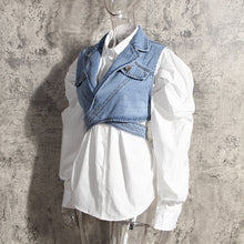 Load image into Gallery viewer, Toni Tone Cross Denim Vest