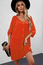 Load image into Gallery viewer, Destiny Buttoned V-Neck Dress