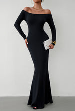 Load image into Gallery viewer, Flora Off-Shoulder Long Sleeve Maxi Dress