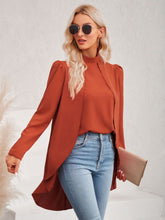 Load image into Gallery viewer, Zara Long Puff Sleeve High-Low Blouse