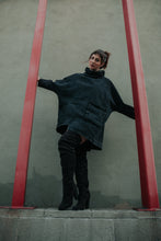 Load image into Gallery viewer, Raya Reon Turtleneck Loose Denim Sweatshirt