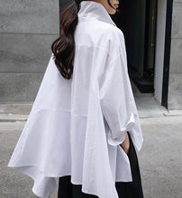 Load image into Gallery viewer, White Long Sleeve Irregular Blouse