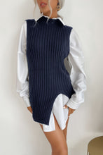 Load image into Gallery viewer, Arya Slit Hem Sweater Vest Dress