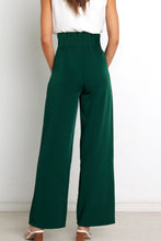 Load image into Gallery viewer, Micaela Tie Front Paperbag Wide Leg Pants