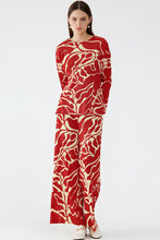 Load image into Gallery viewer, Toni Abstract Print Accordion Pleated Top and Wide Trousers Set