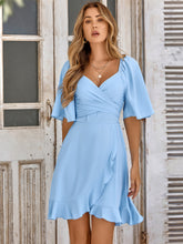 Load image into Gallery viewer, Blair Smocked Tie Back Ruffle Hem Dress