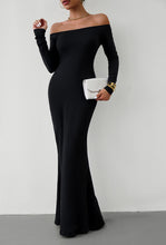 Load image into Gallery viewer, Flora Off-Shoulder Long Sleeve Maxi Dress
