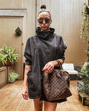 Load image into Gallery viewer, Raya Reon Turtleneck Loose Denim Sweatshirt