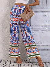 Load image into Gallery viewer, Printed High-Rise Wide Leg Pants