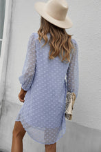 Load image into Gallery viewer, Arnav Swiss Dot V-Neck Long Sleeve Dress