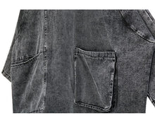 Load image into Gallery viewer, Raya Reon Turtleneck Loose Denim Sweatshirt