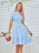 Load image into Gallery viewer, Gigi Smocked Short Flounce Sleeve Dress