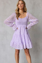 Load image into Gallery viewer, Libby Leopard Applique Flounce Sleeve Smocked Tiered Dress