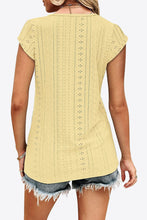 Load image into Gallery viewer, Avalon Eyelet Contrast V-Neck Tee