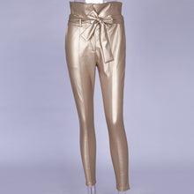 Load image into Gallery viewer, Belted Faux Leather Trousers