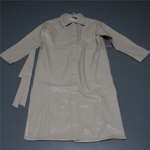 Load image into Gallery viewer, Storie Long PU Leather Trench Coat