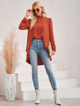 Load image into Gallery viewer, Zara Long Puff Sleeve High-Low Blouse