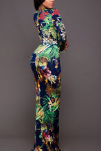 Load image into Gallery viewer, Lola Printed Plunge Neck Leg Split Maxi Dress