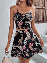 Load image into Gallery viewer, Liana Floral V-Neck Cami and Skirt Set