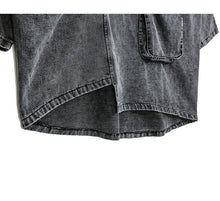 Load image into Gallery viewer, Raya Reon Turtleneck Loose Denim Sweatshirt
