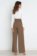 Load image into Gallery viewer, Micaela Tie Front Paperbag Wide Leg Pants