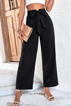 Load image into Gallery viewer, Bari Belted High-Rise Wide Leg Pants