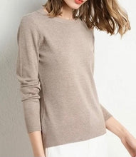 Load image into Gallery viewer, Iris Slim O-Neck Cashmere Blend Sweater
