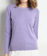 Load image into Gallery viewer, Iris Slim O-Neck Cashmere Blend Sweater