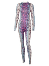 Load image into Gallery viewer, Long Sleeve Snake Print Jumpsuit