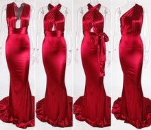 Load image into Gallery viewer, Devin Satin Mermaid Dress