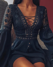 Load image into Gallery viewer, Vanessa Flare Sleeve Chiffon Dress