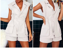 Load image into Gallery viewer, Sleeveless 2 Piece Shorts Suit Set