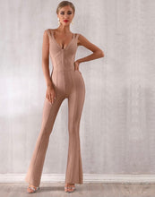 Load image into Gallery viewer, Long Bandage V-Neck Jumpsuit