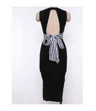 Load image into Gallery viewer, Jada Black Knitted Midi Dress