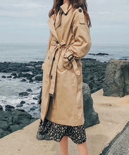 Load image into Gallery viewer, Long Double-Breasted Trench Coat